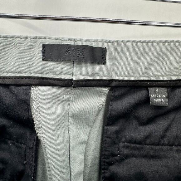 ATM Enzyme Wash Slim Ankle‎ Zip Pants Womens 4 Green Chino Preppy Quiet Luxury - Picture 9 of 12